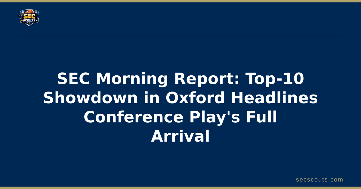 SEC Morning Report: Top-10 Showdown in Oxford Headlines Conference Play's Full Arrival