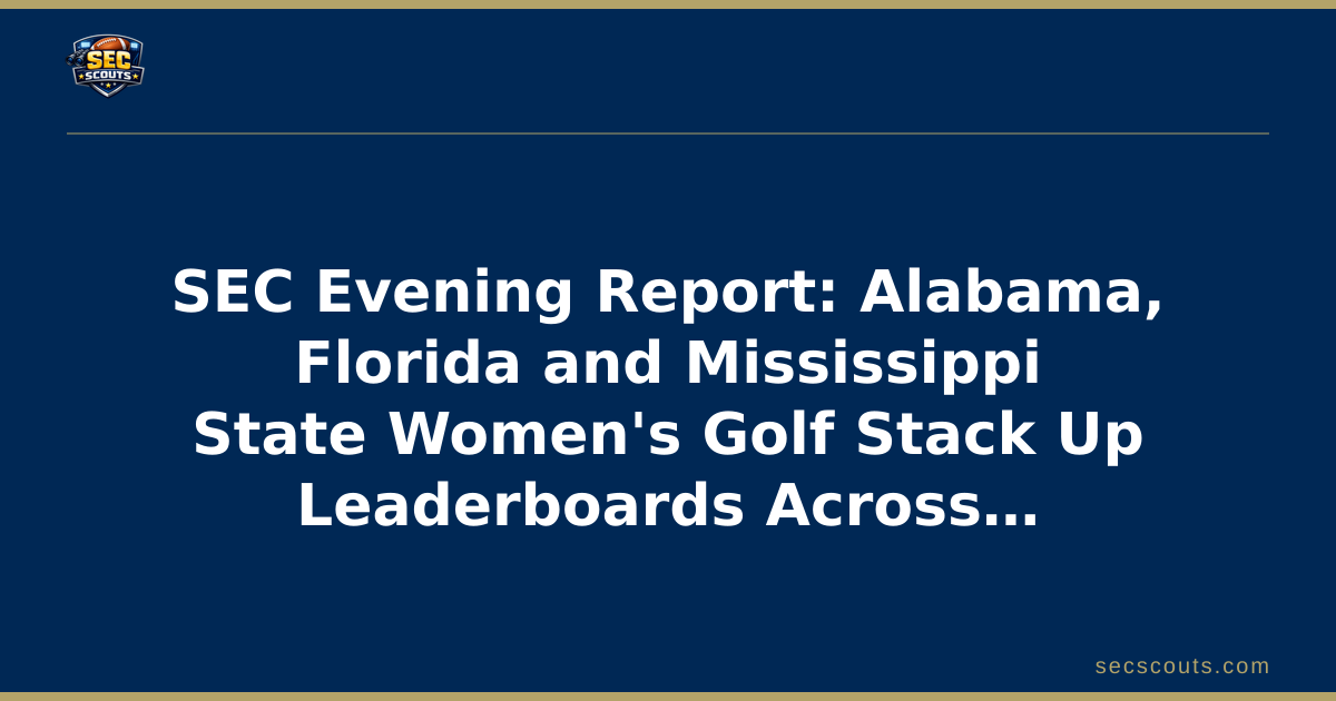 SEC Evening Report: Alabama, Florida and Mississippi State Women's Golf Stack Up Leaderboards Across Three Invitationals