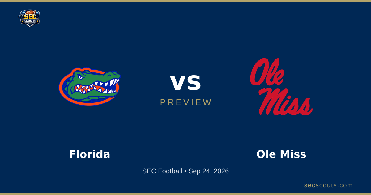 SEC Football Preview: Ole Miss Rebels at Florida Gators