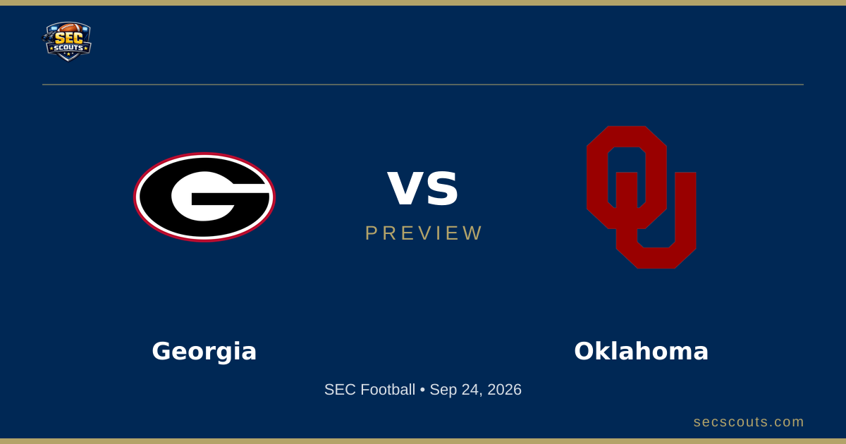 SEC Football Preview: Oklahoma Sooners at Georgia Bulldogs