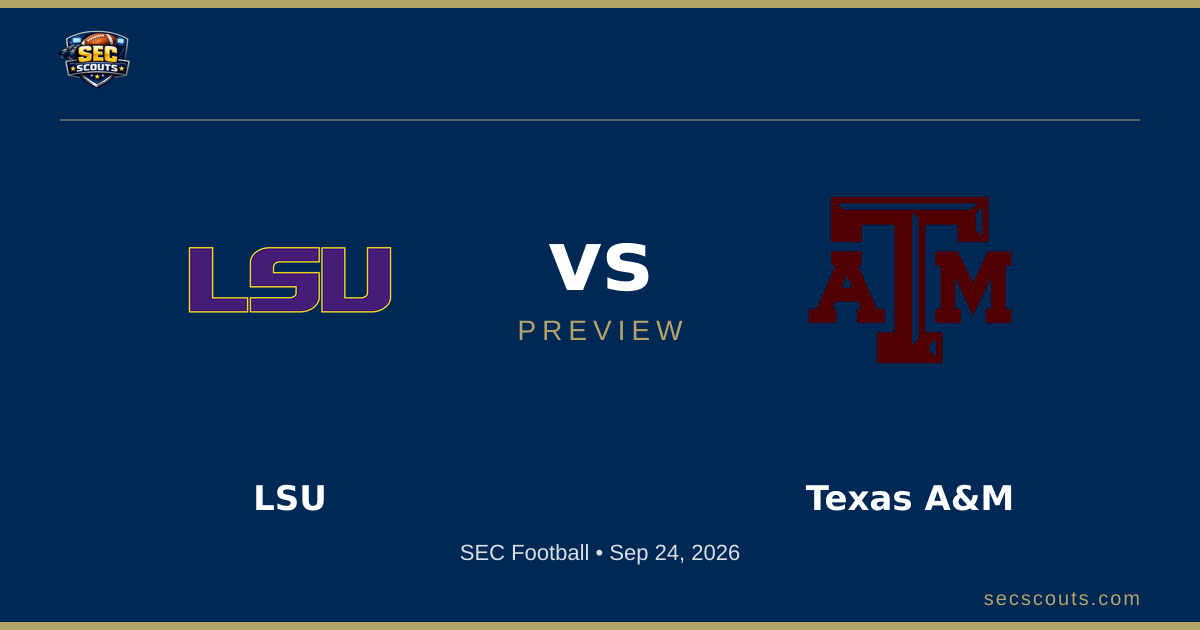 SEC Football Preview: Texas A&M Aggies at LSU Tigers