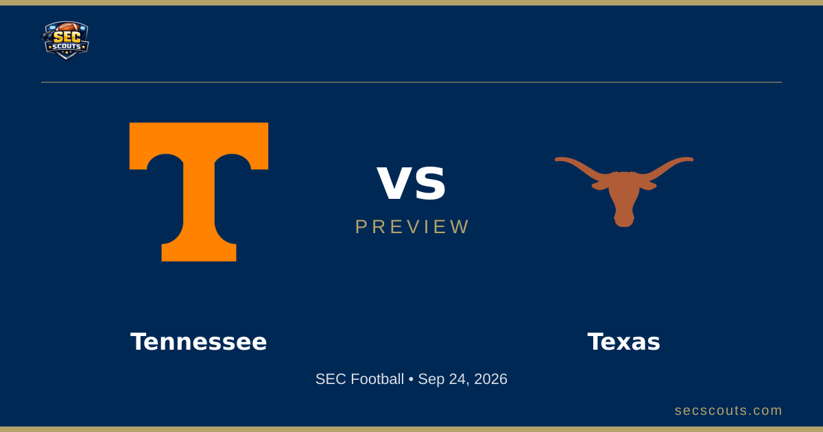 SEC Football Preview: Texas Longhorns at Tennessee Volunteers