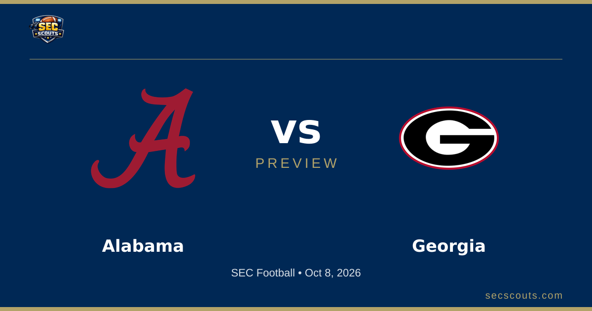 SEC Football Preview: Georgia Bulldogs at Alabama Crimson Tide