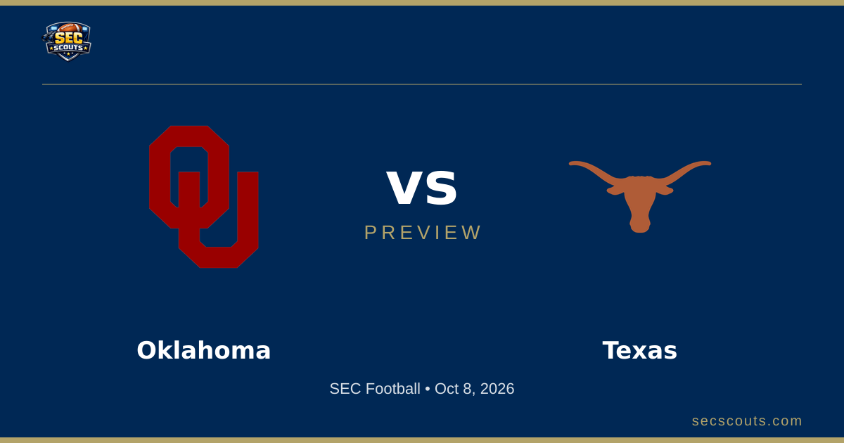 SEC Football Preview: Texas Longhorns at Oklahoma Sooners