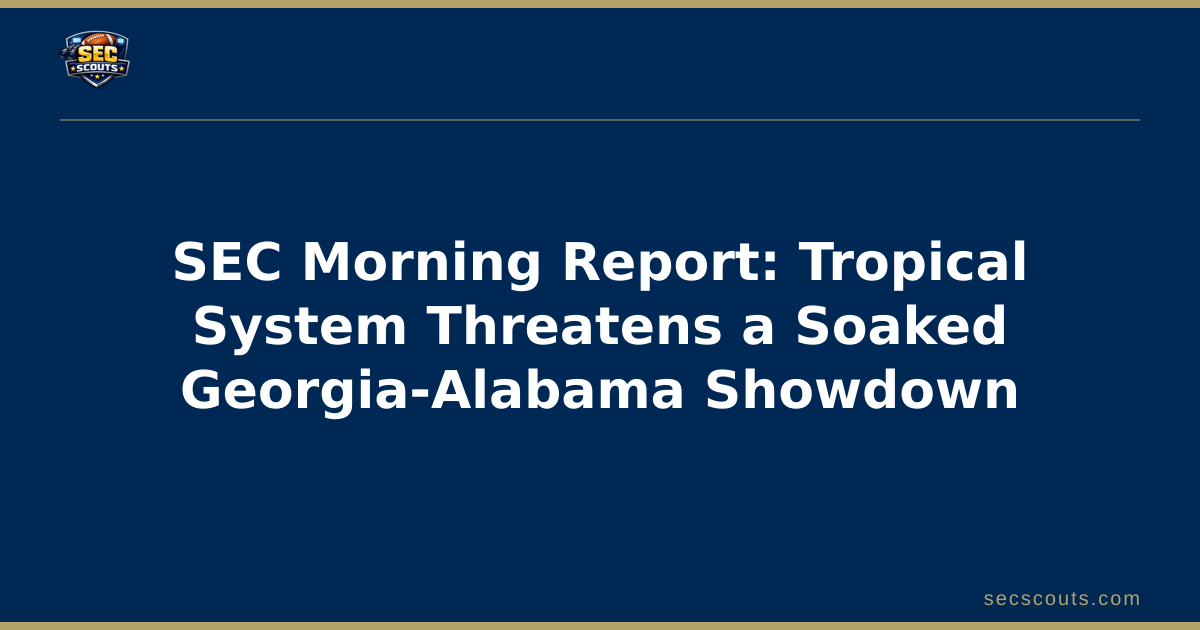 SEC Morning Report: Tropical System Threatens a Soaked Georgia-Alabama Showdown