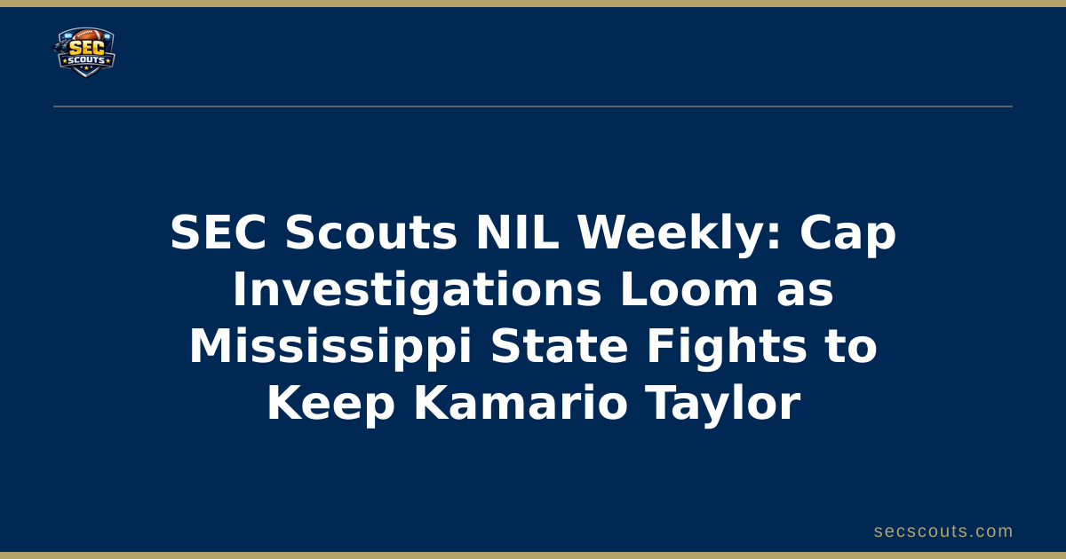 SEC Scouts NIL Weekly: Cap Investigations Loom as Mississippi State Fights to Keep Kamario Taylor