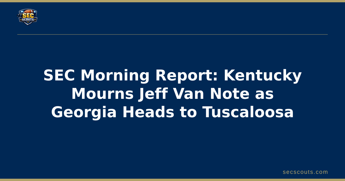 SEC Morning Report: Kentucky Mourns Jeff Van Note as Georgia Heads to Tuscaloosa