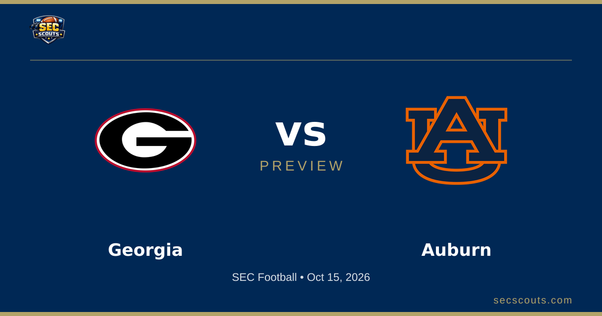 SEC Football Preview: Auburn Tigers at Georgia Bulldogs