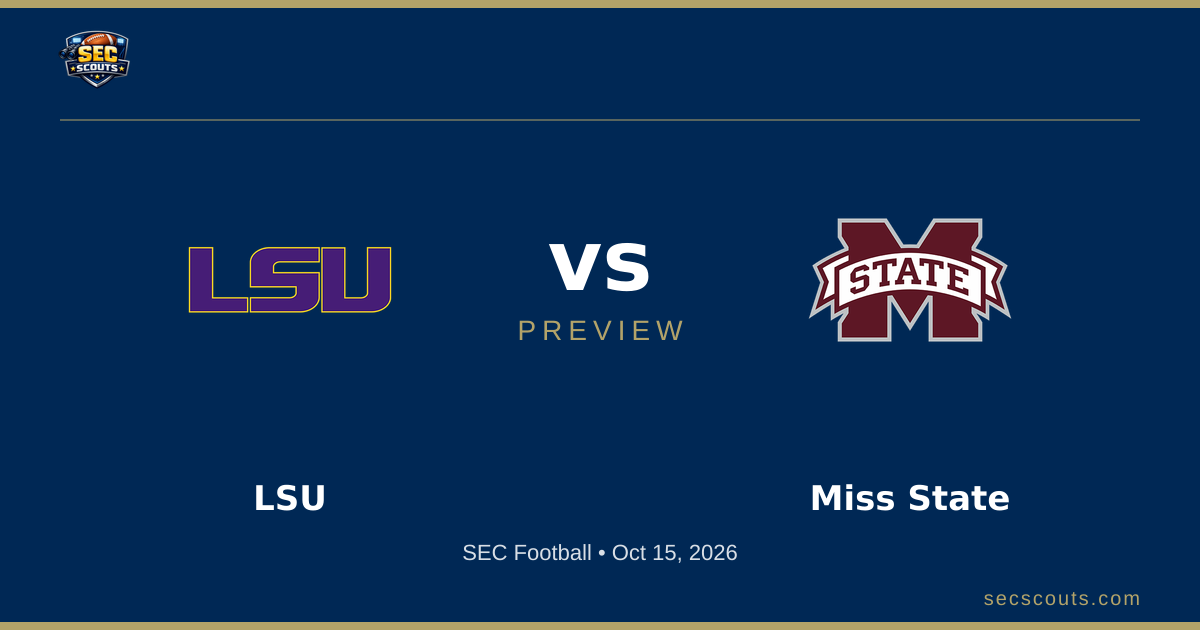 SEC Football Preview: Mississippi State Bulldogs at LSU Tigers