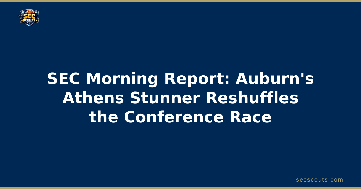 SEC Morning Report: Auburn's Athens Stunner Reshuffles the Conference Race