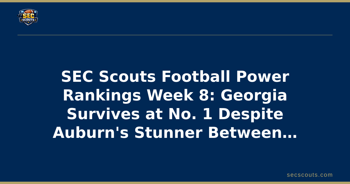 SEC Scouts Football Power Rankings Week 8: Georgia Survives at No. 1 Despite Auburn's Stunner Between the Hedges