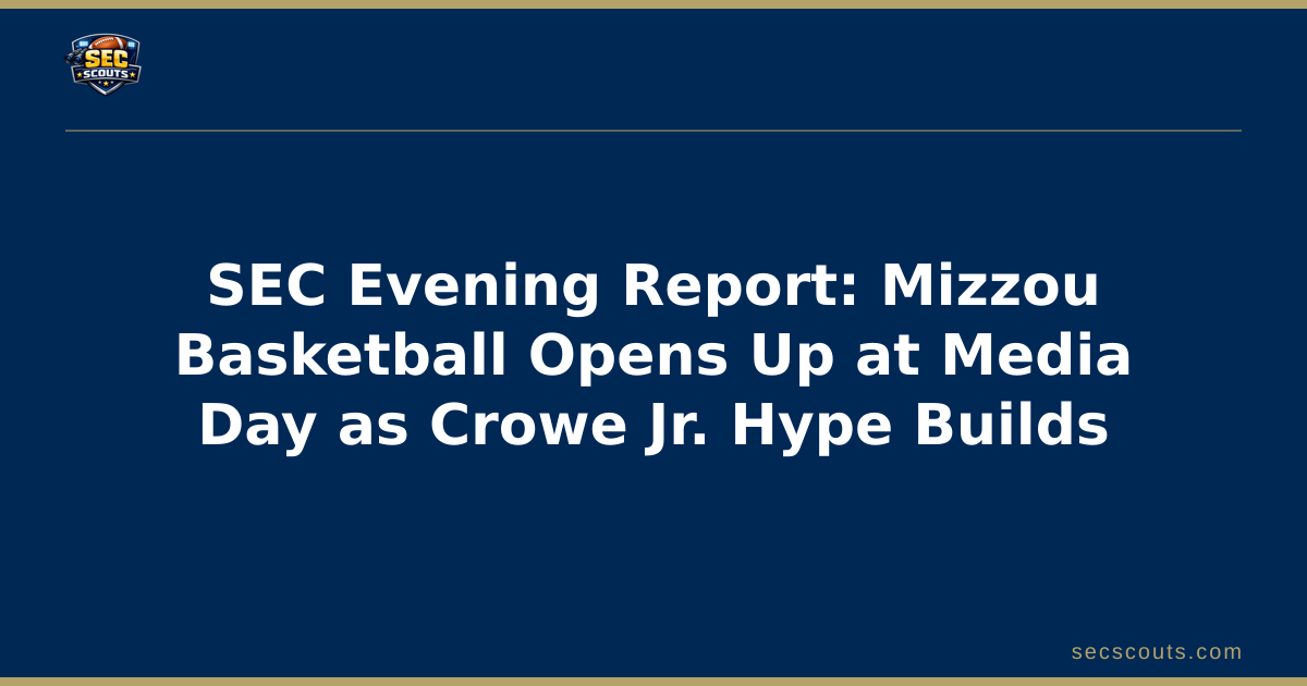 SEC Evening Report: Mizzou Basketball Opens Up at Media Day as Crowe Jr. Hype Builds