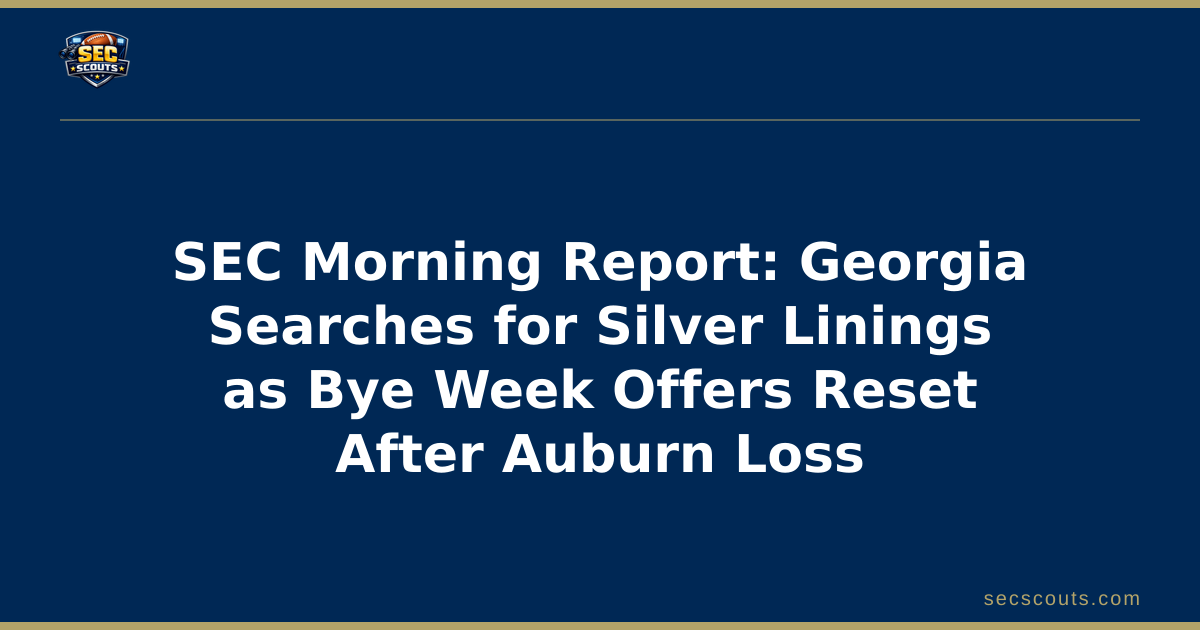 SEC Morning Report: Georgia Searches for Silver Linings as Bye Week Offers Reset After Auburn Loss