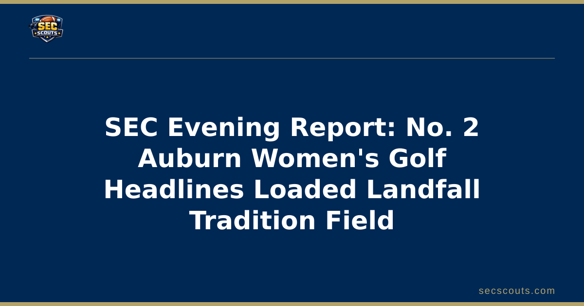 SEC Evening Report: No. 2 Auburn Women's Golf Headlines Loaded Landfall Tradition Field