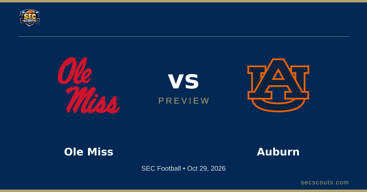 SEC Football Preview: Auburn Tigers at Ole Miss Rebels