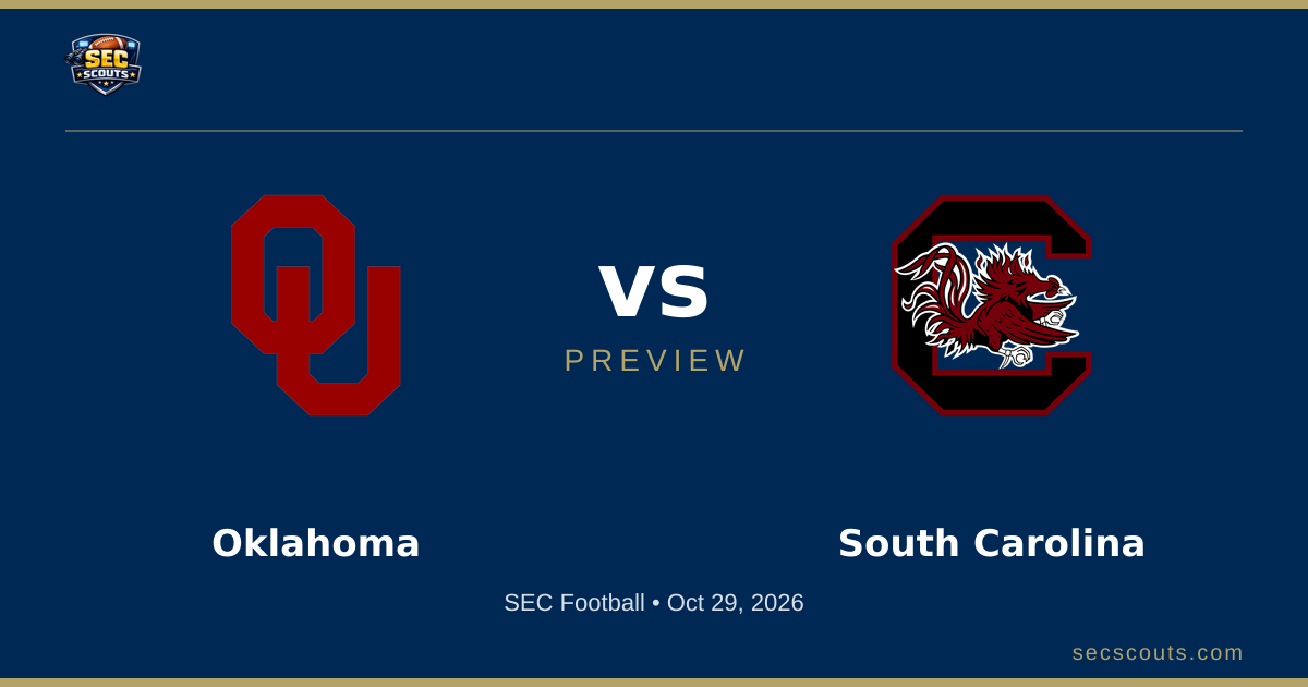 SEC Football Preview: South Carolina Gamecocks at Oklahoma Sooners