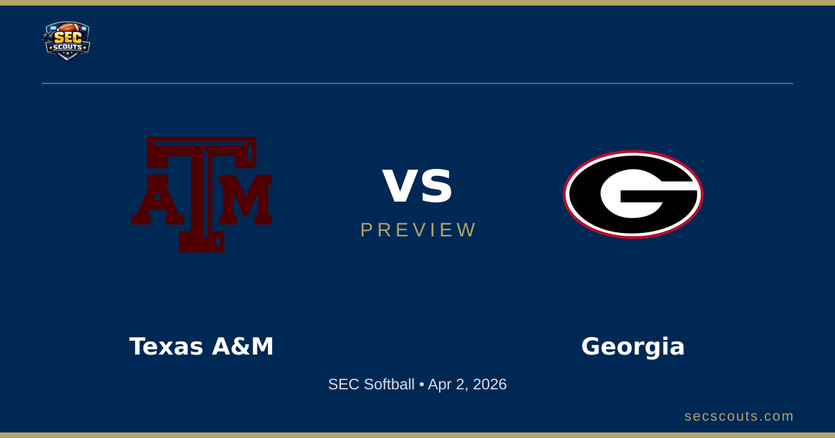 SEC Softball Preview: Georgia Bulldogs at Texas A&M Aggies