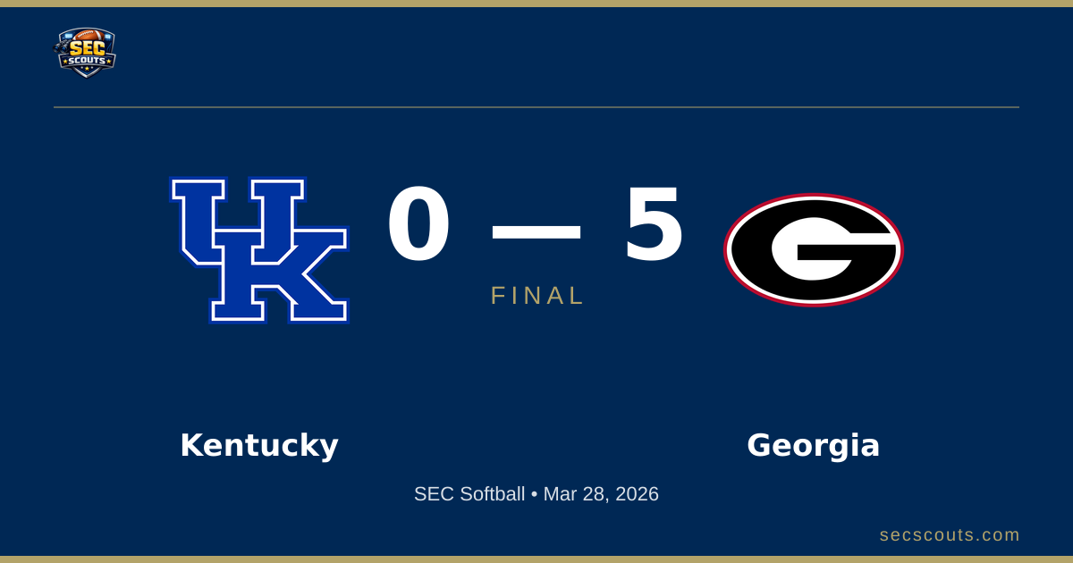 SEC Softball: Georgia Bulldogs Defeats Kentucky Wildcats 5-0