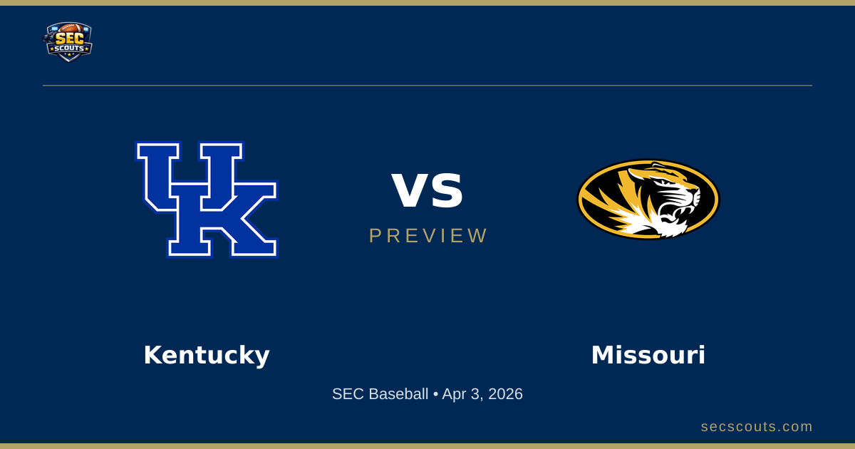 SEC Baseball Preview: Missouri Tigers at Kentucky Wildcats