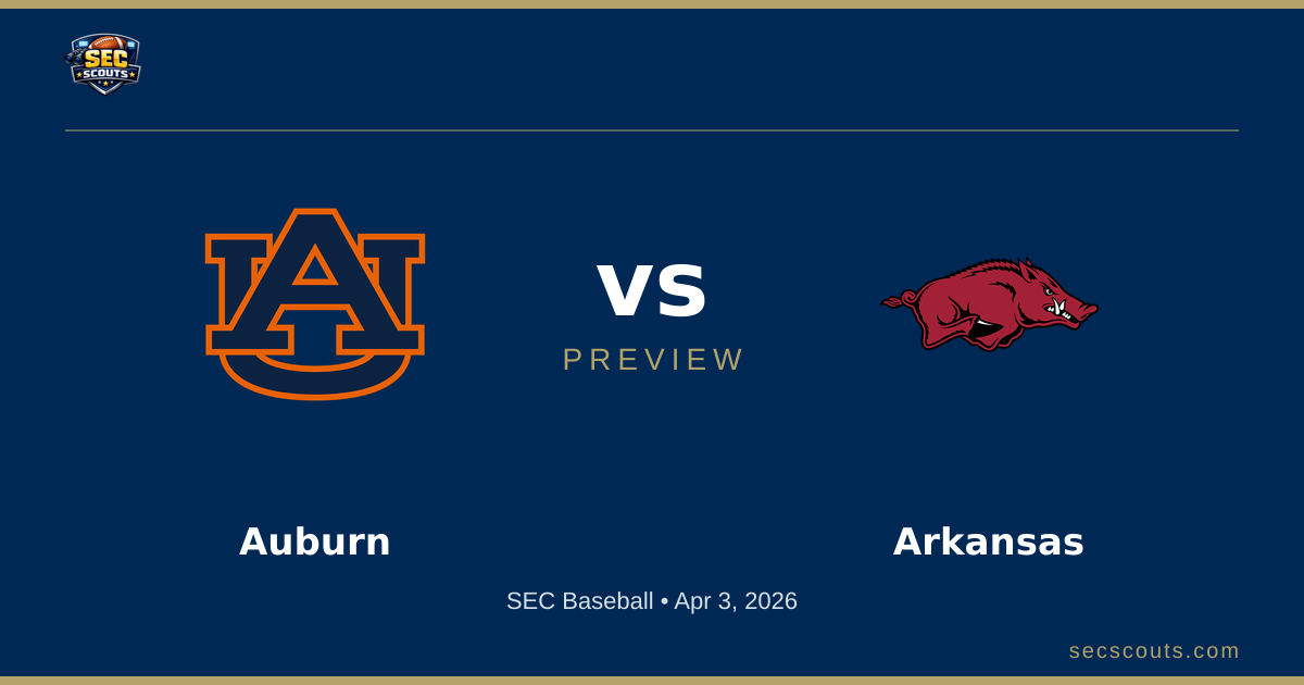 SEC Baseball Preview: Arkansas Razorbacks at Auburn Tigers