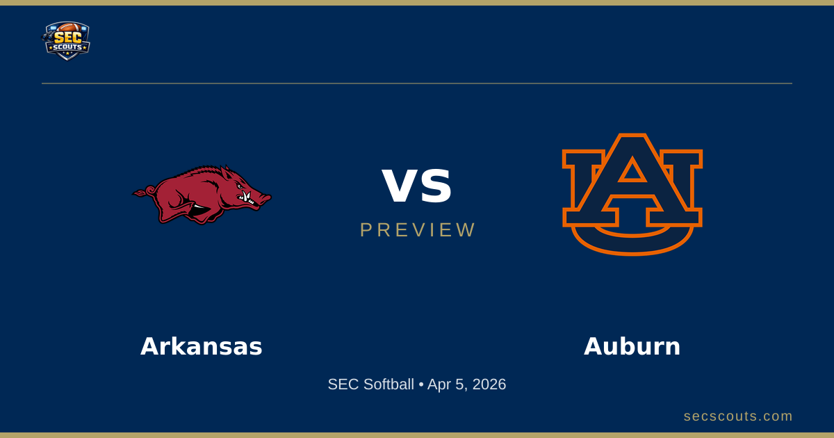 SEC Softball Preview: Auburn Tigers at Arkansas Razorbacks
