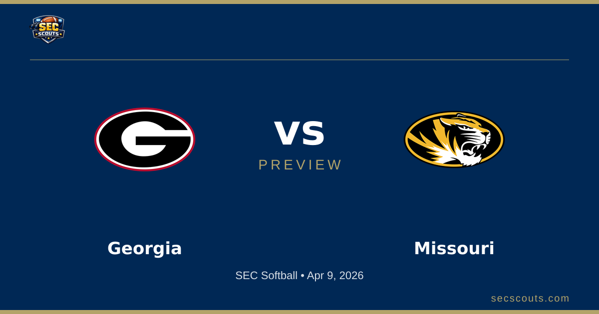 SEC Softball Preview: Missouri Tigers at Georgia Bulldogs