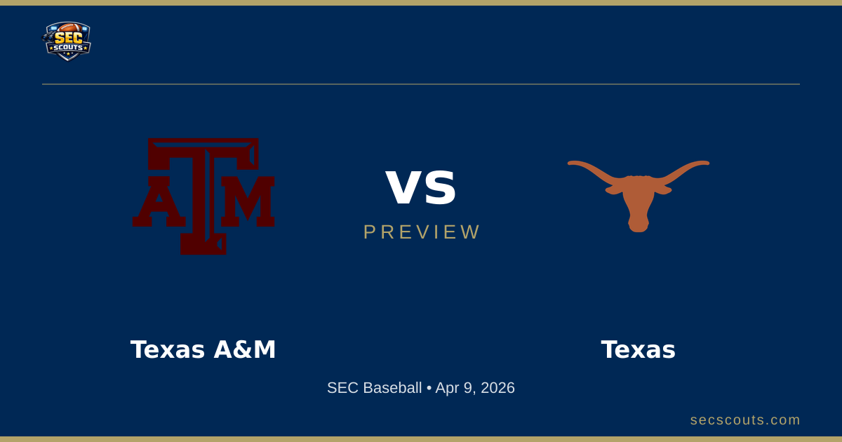 SEC Baseball Preview: Texas Longhorns at Texas A&M Aggies