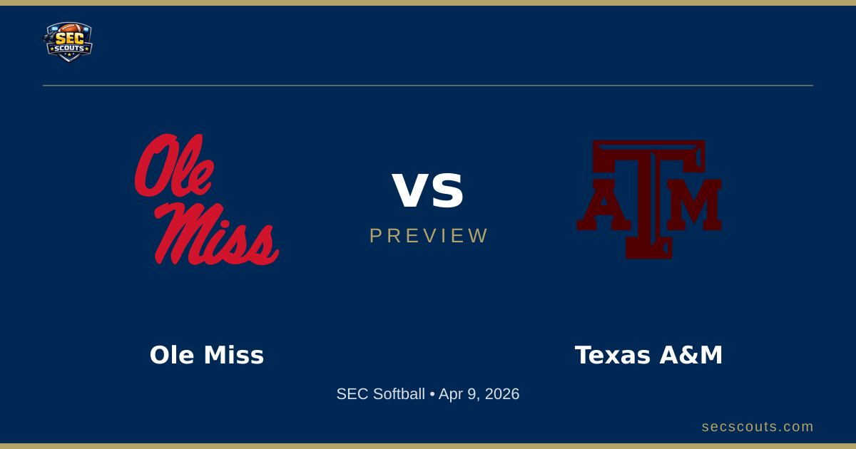 SEC Softball Preview: Texas A&M Aggies at Ole Miss Rebels
