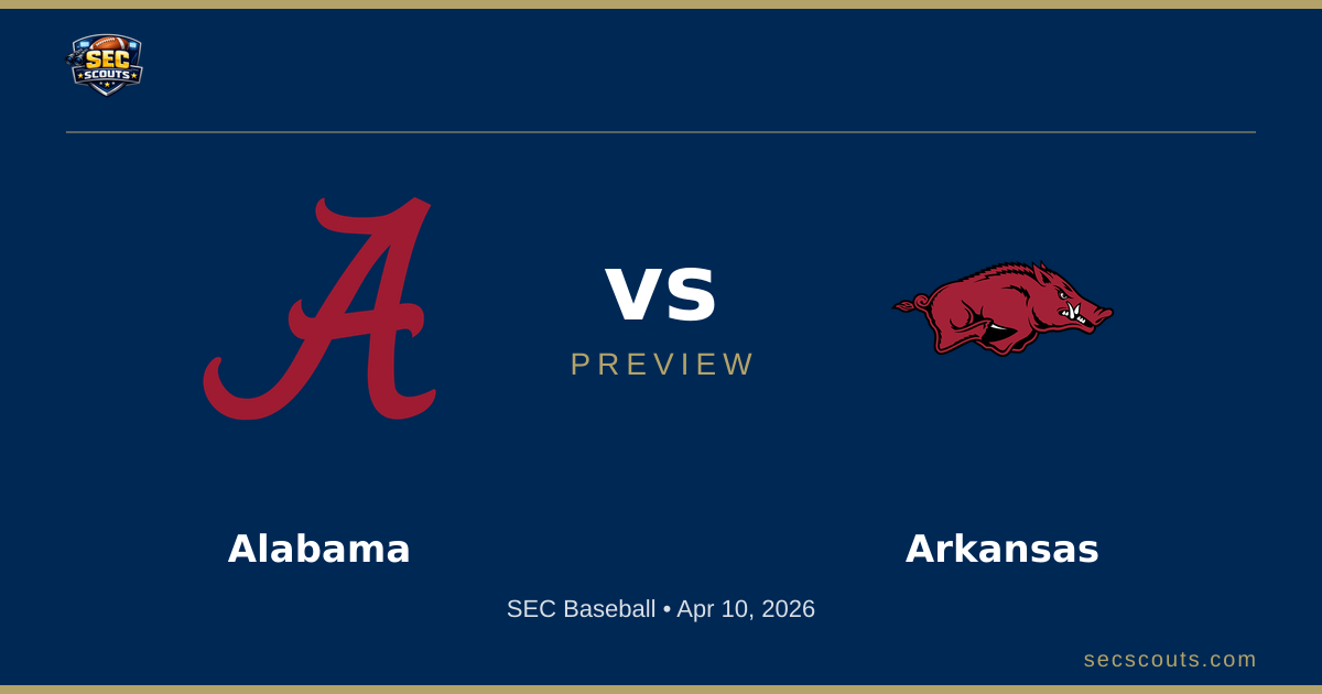 SEC Baseball Preview: Arkansas Razorbacks at Alabama Crimson Tide