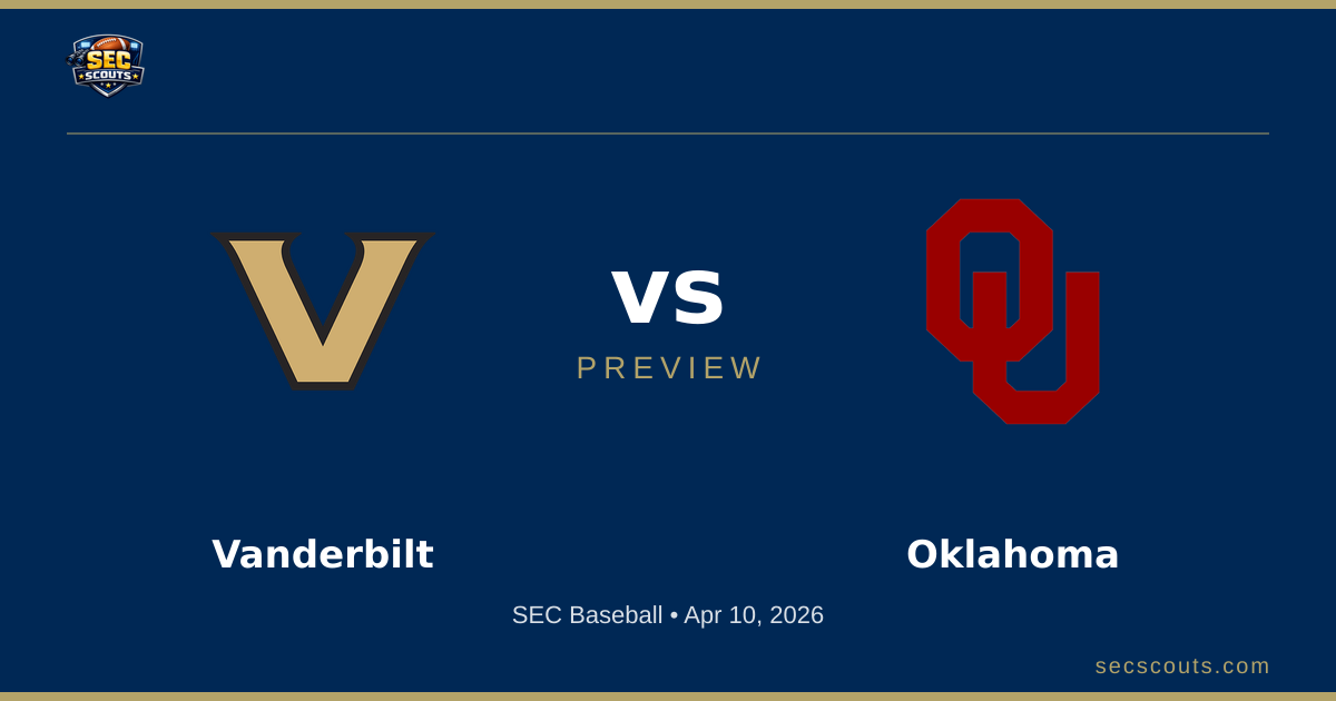 SEC Baseball Preview: Oklahoma Sooners at Vanderbilt Commodores