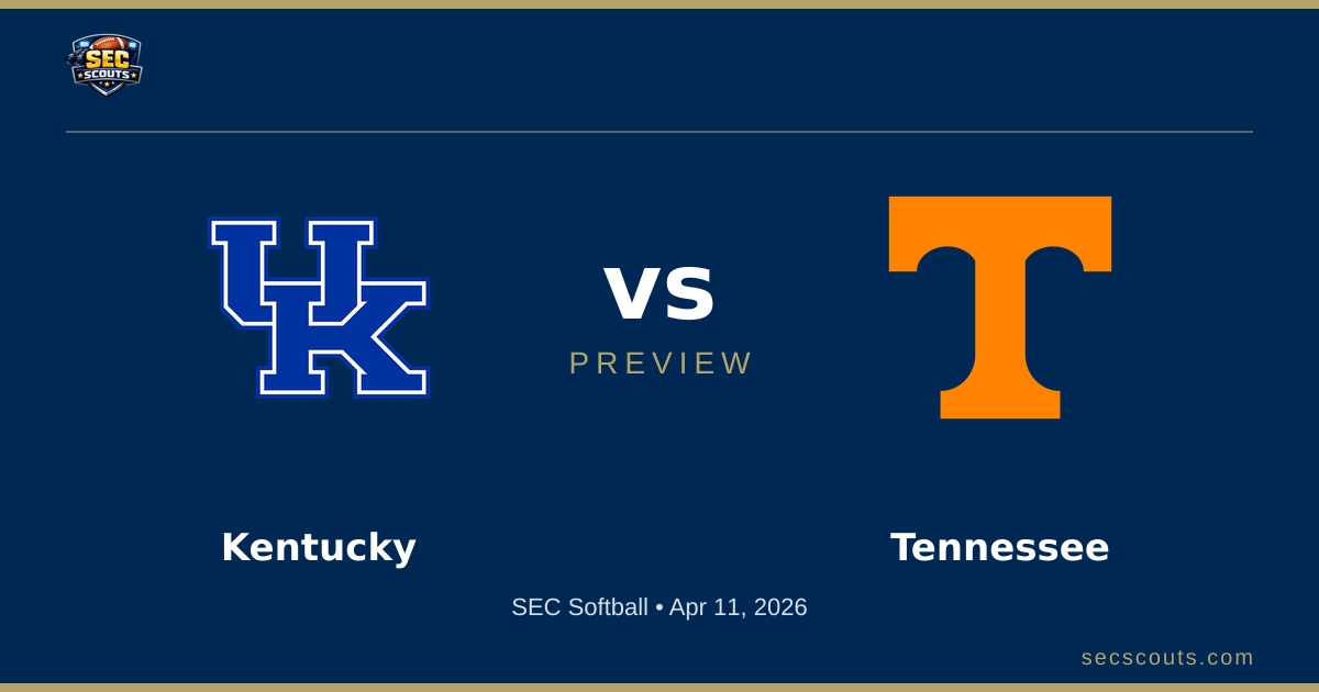 SEC Softball Preview: Tennessee Lady Volunteers at Kentucky Wildcats