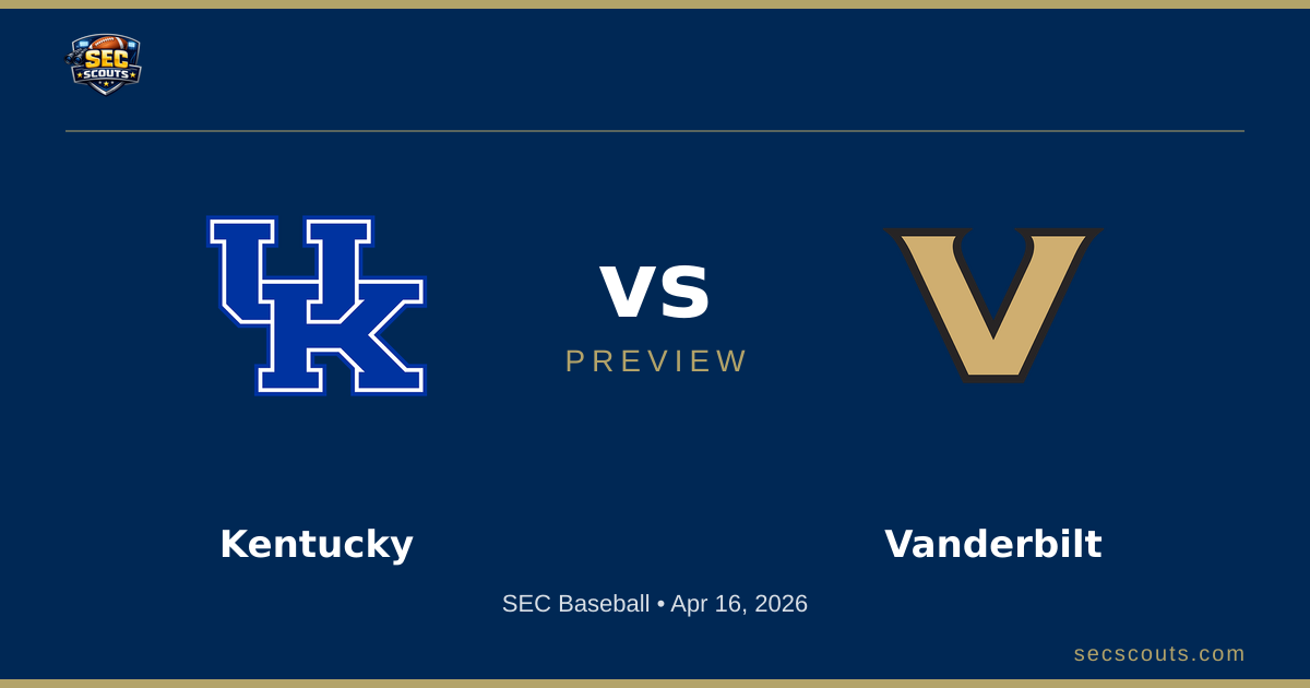 SEC Baseball Preview: Vanderbilt Commodores at Kentucky Wildcats