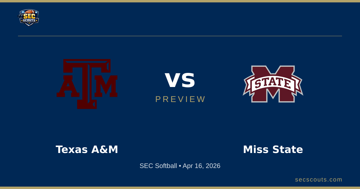 SEC Softball Preview: Mississippi State Bulldogs at Texas A&M Aggies
