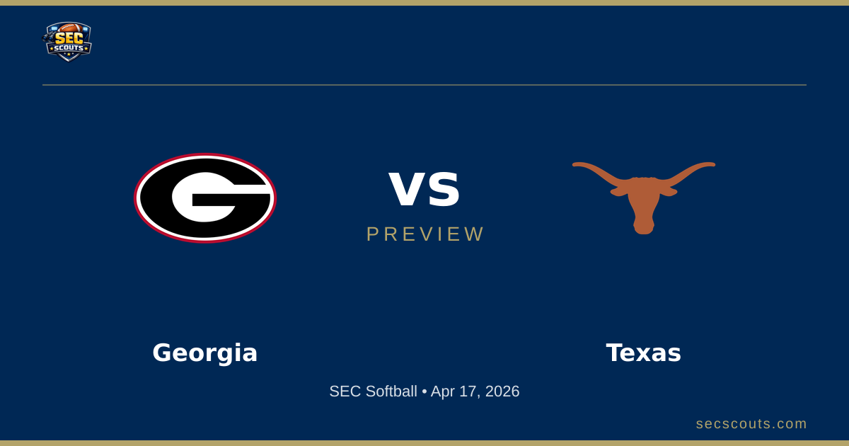 SEC Softball Preview: Texas Longhorns at Georgia Bulldogs