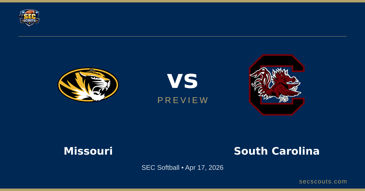 SEC Softball Preview: South Carolina Gamecocks at Missouri Tigers