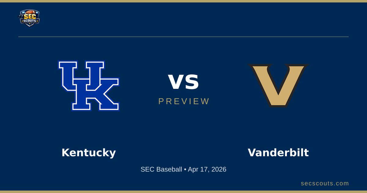SEC Baseball Preview: Vanderbilt Commodores at Kentucky Wildcats