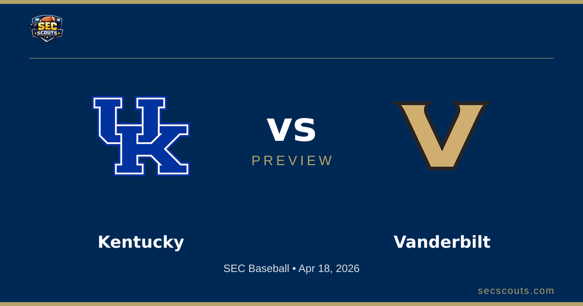 SEC Baseball Preview: Vanderbilt Commodores at Kentucky Wildcats