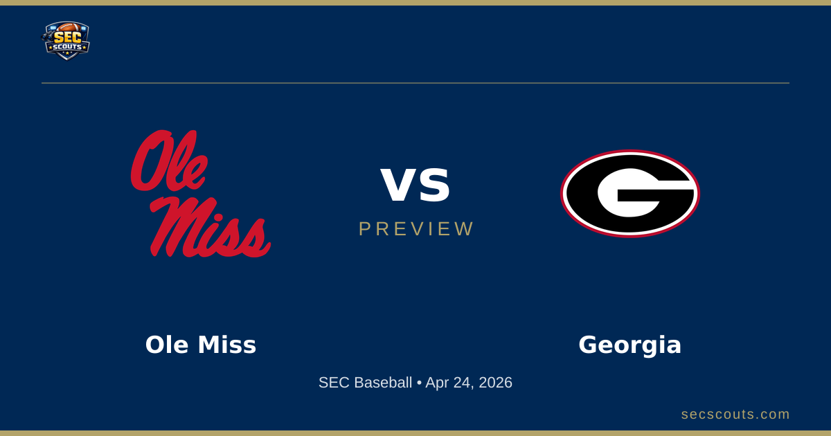 SEC Baseball Preview: Georgia Bulldogs at Ole Miss Rebels