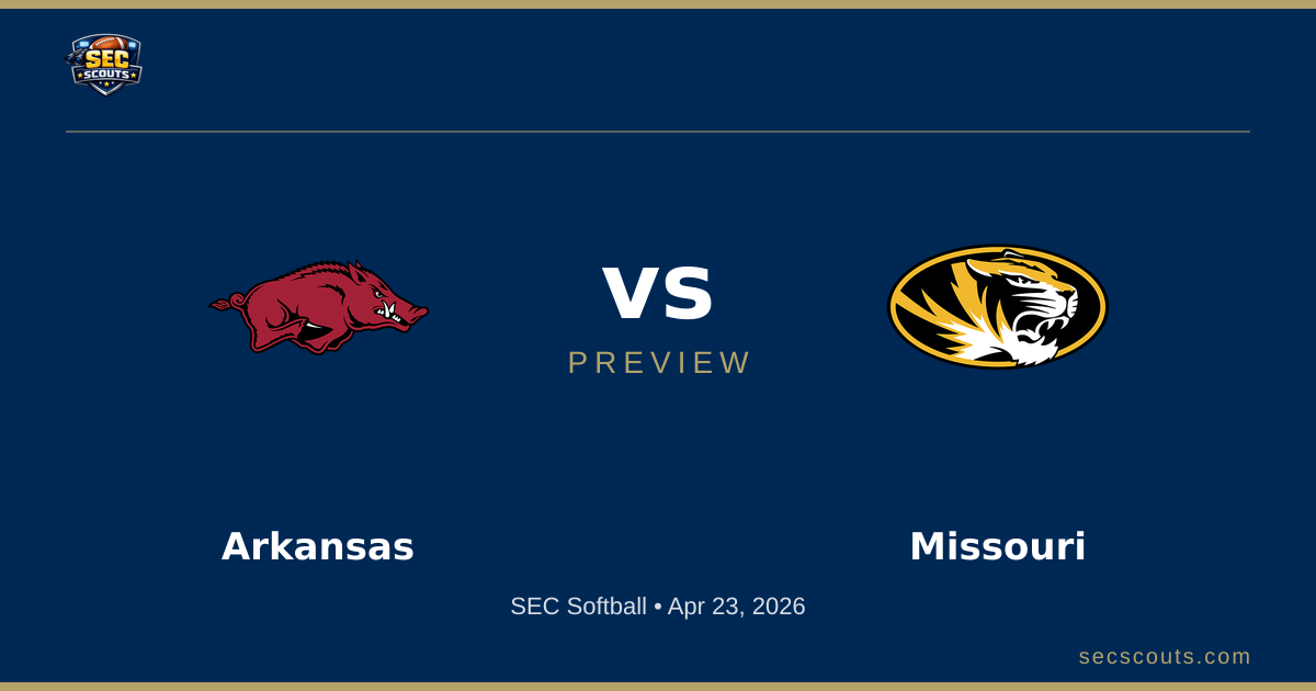 SEC Softball Preview: Missouri Tigers at Arkansas Razorbacks